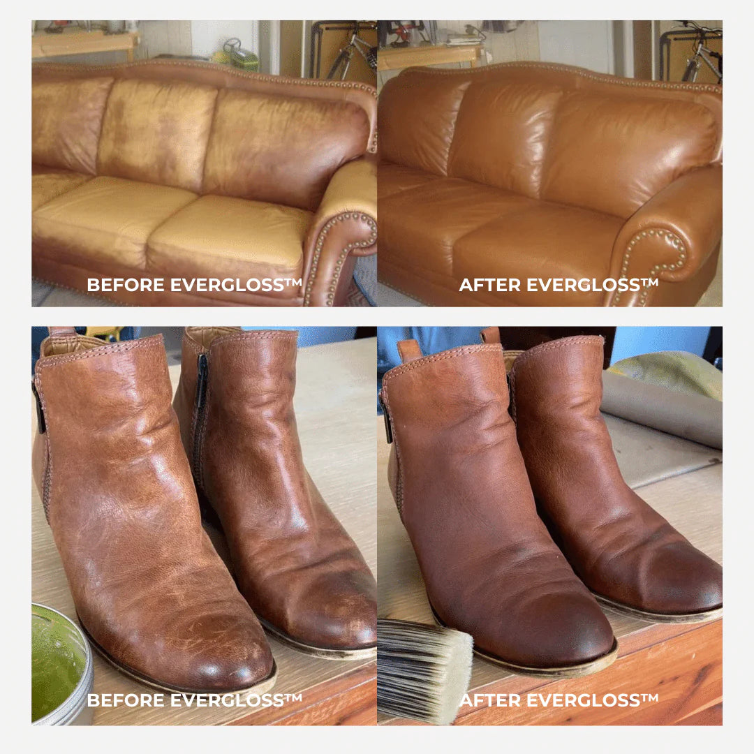 EverGloss™ | Baume de réparation pour cuir et meubles + pinceau applicateur